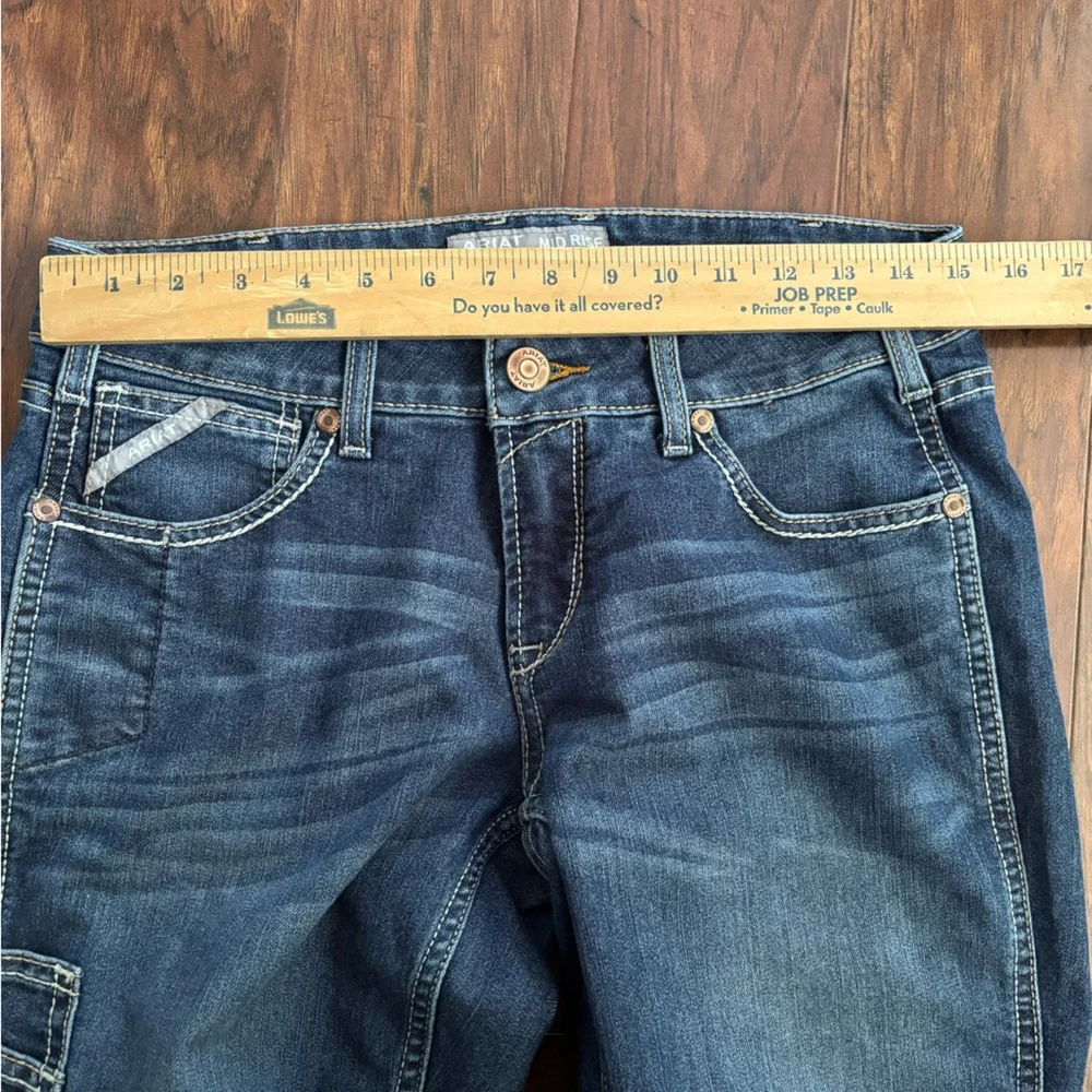 Ariat Rebar Mid Rise Durastretch Nightride Riveter Straight Jean L (fit like R) - Picture 11 of 14